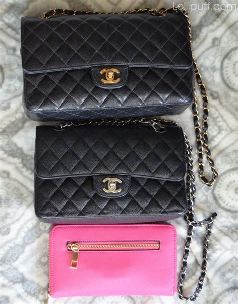 chanel strap drop for small vs medium flap|Chanel flap bags.